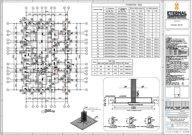Modern building with triangular design